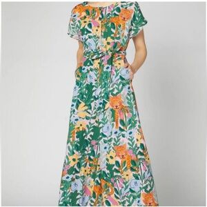 Princess Highway tiger print wide-leg jumpsuit size AU12 (US8)